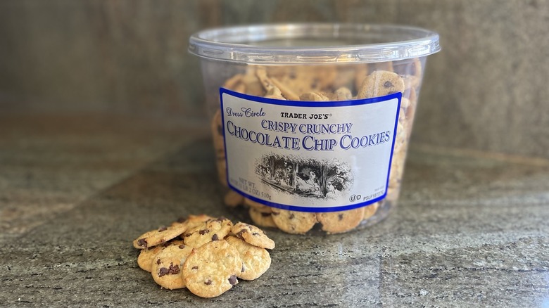 Trader Joe's chocolate cookies tub 