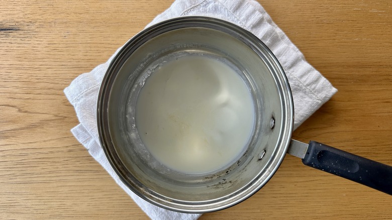 Cream in pot
