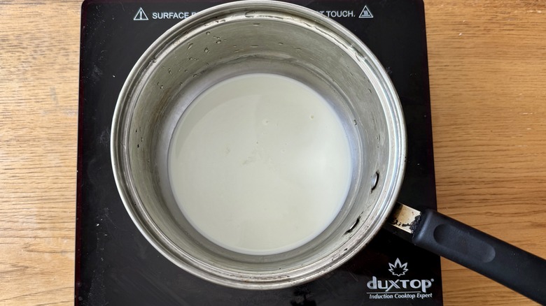 Heavy cream in pot