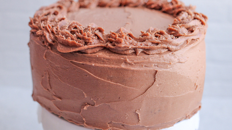 frosted chocolate mocha layer cake