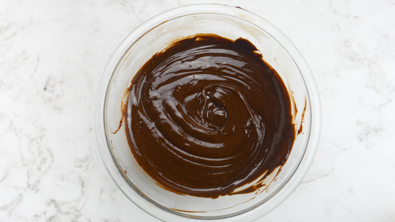 keto fudge mixture in bowl