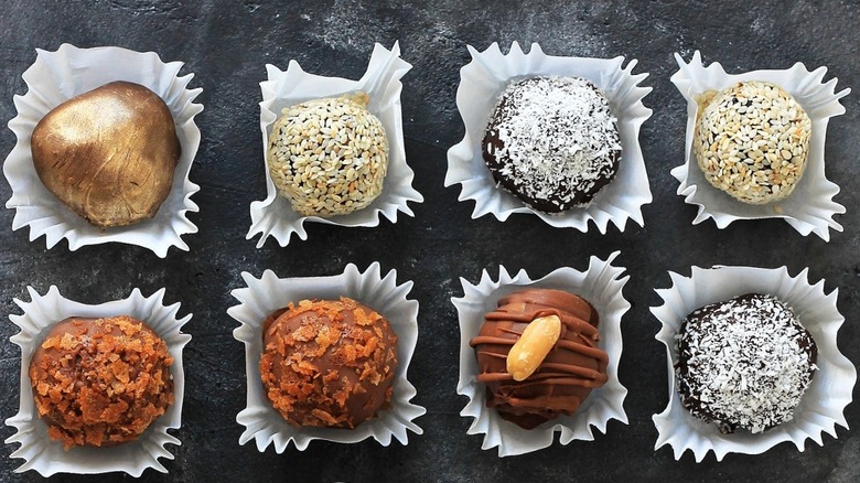 assortment of chocolate truffles