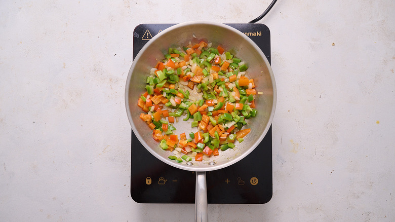 softening vegetables in skillet