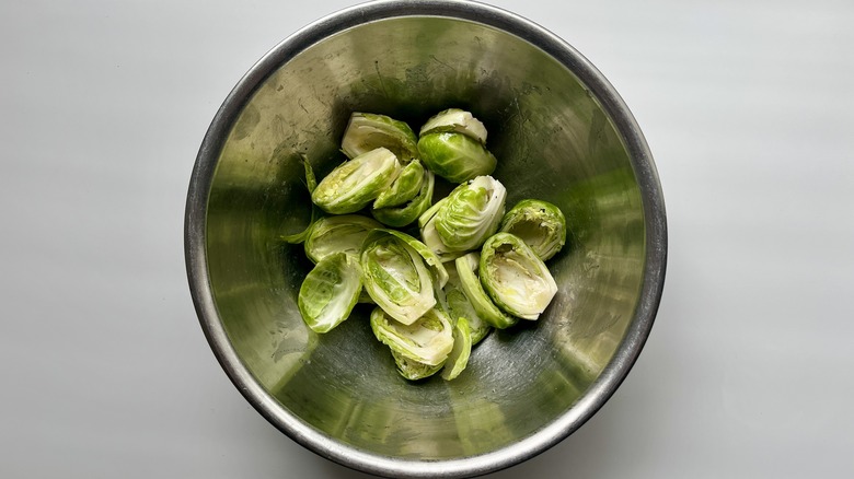 bowl filled with Brussels sprouts