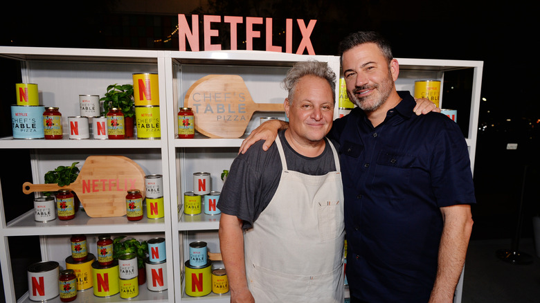 Chris Bianco and Jimmy Kimmel posing at event