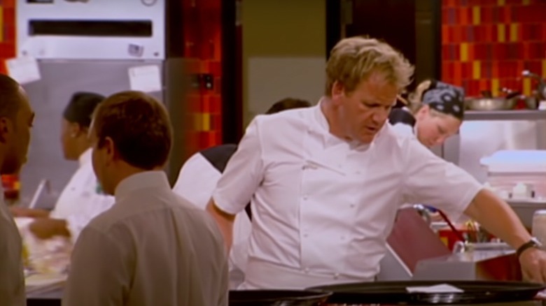 Gordon Ramsay in Hell's Kitchen dinner service
