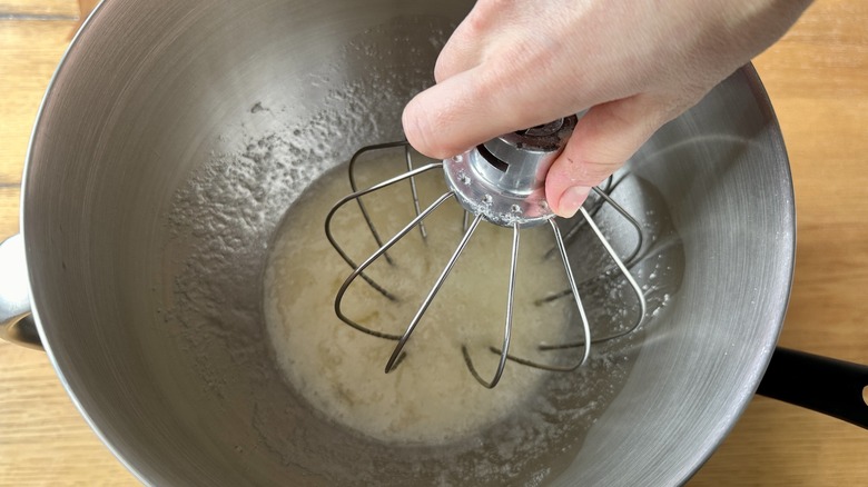 whisking egg whites and sugar