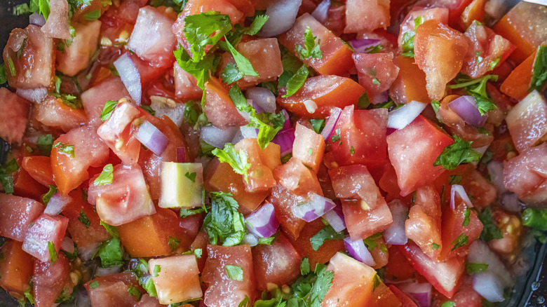 Salsa with fresh herbs