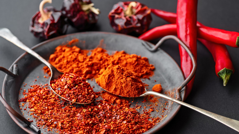 Two spoonfuls of chili powder blends