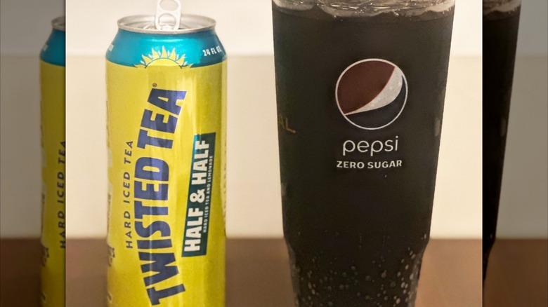 Twisted Tea beside a soda