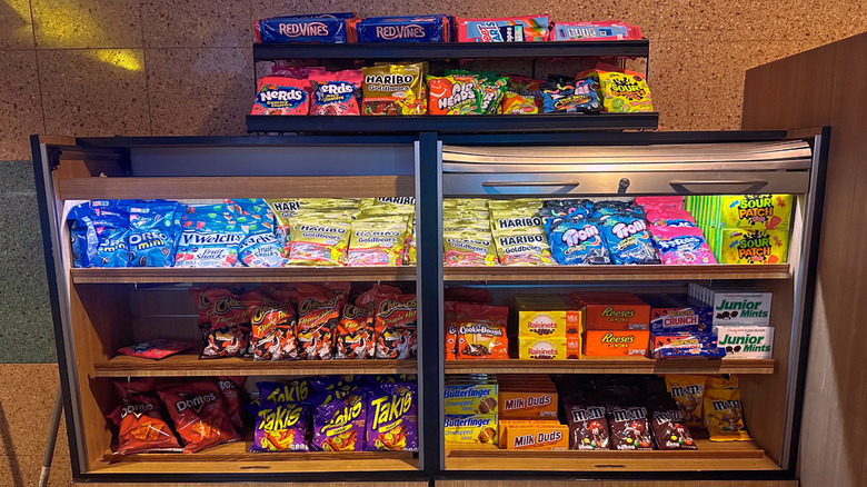 Rack of candy and chips