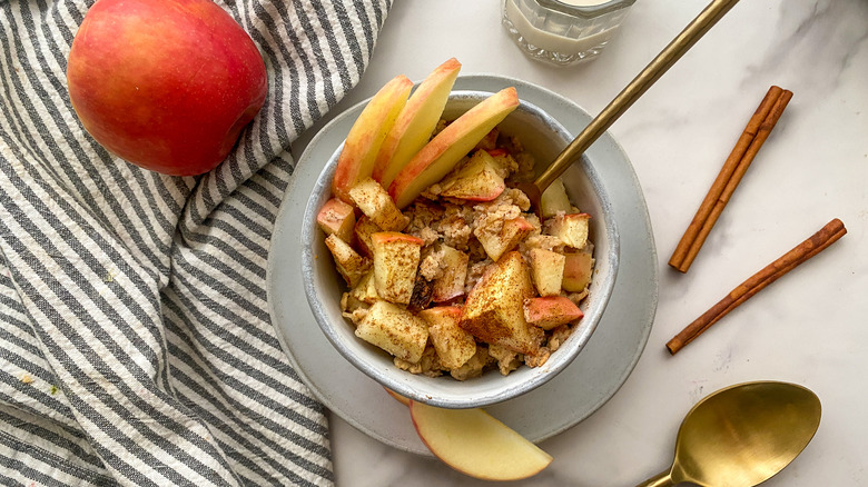 bowl of baked oats