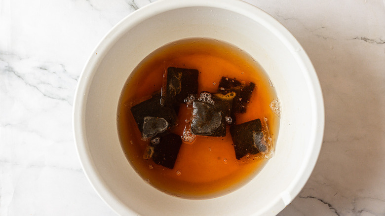 Bowl with tea bags