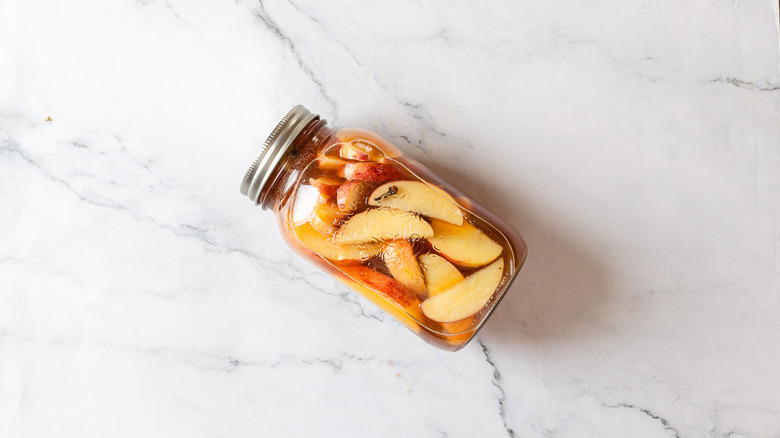 Closed jar on counter