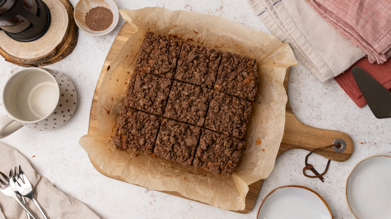 sliced cinnamon orange coffee cake