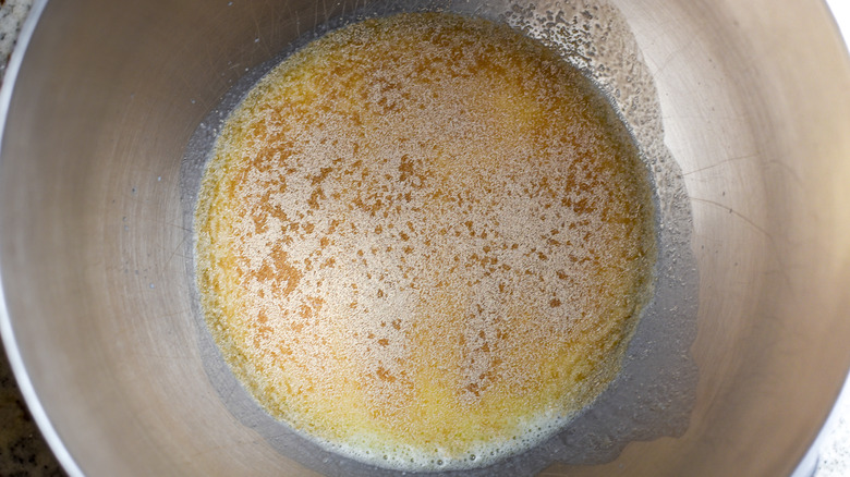 butter and milk with yeast 