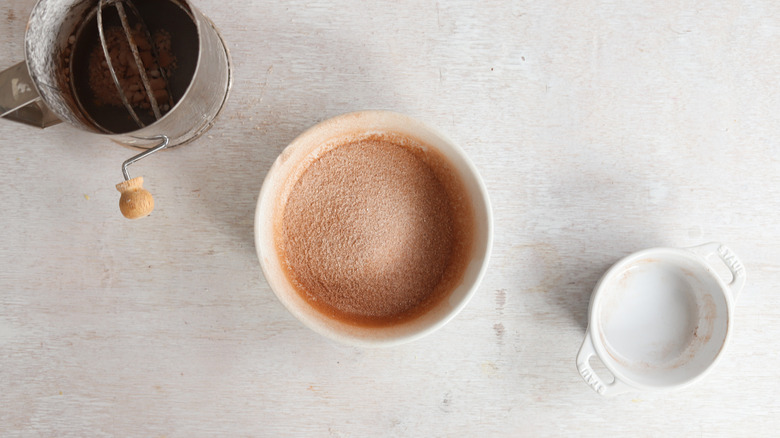 cinnamon sugar in a bowl