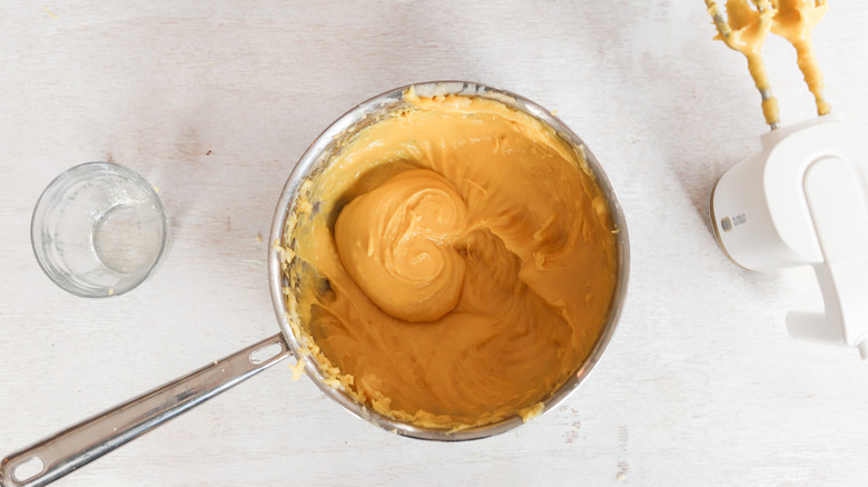 churro batter in a pot