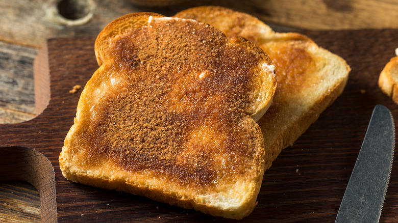 two slices of cinnamon toast