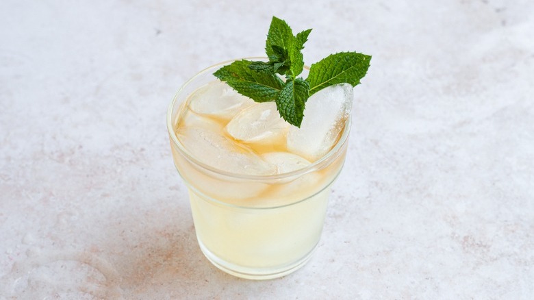 mai tai with mint garnish