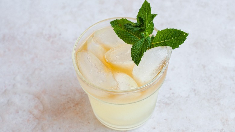 mai tai with mint garnish