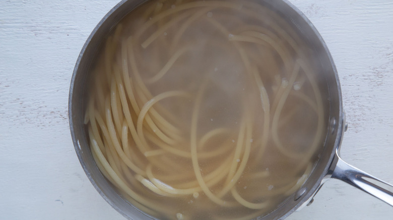 pasta in water 