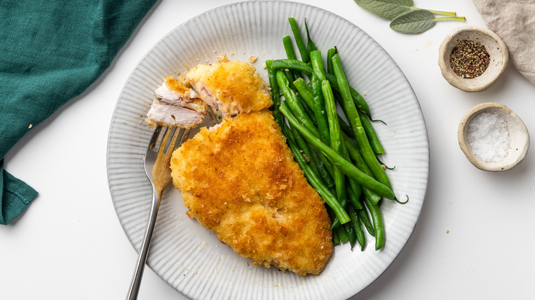 Classic Chicken Cordon Bleu on plate 