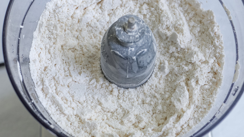 flour mixture in food processor