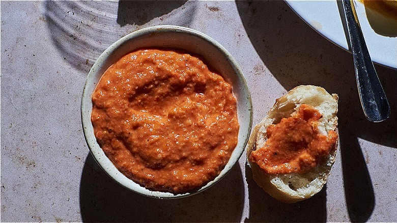 rouille in bowl and toast