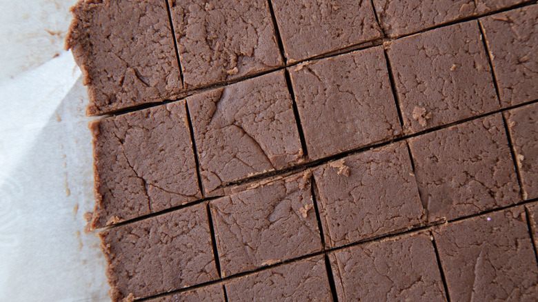 unseparated fudge squares