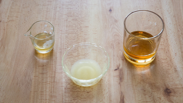 simple cocktail ingredients on table