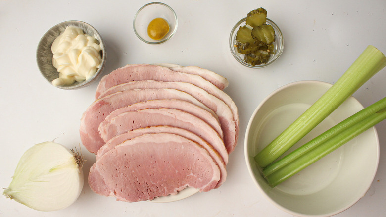 ingredients for ham salad