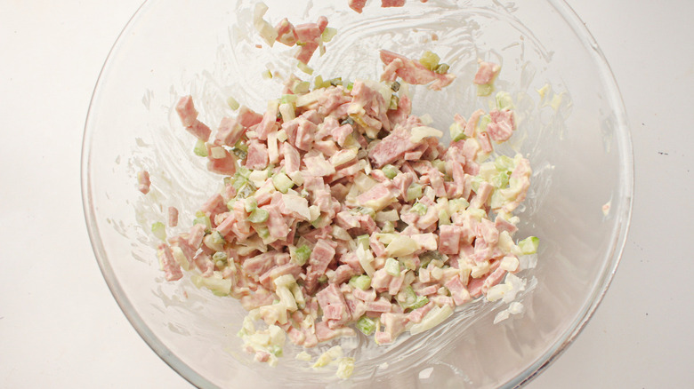 ham salad in bowl