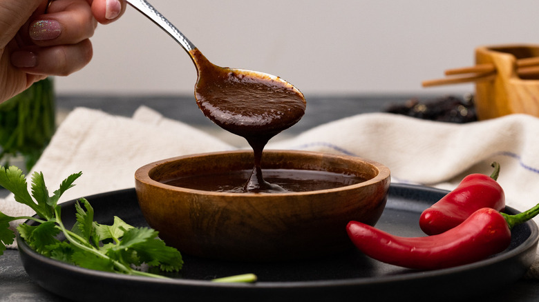 bowl of homemade hoisin sauce