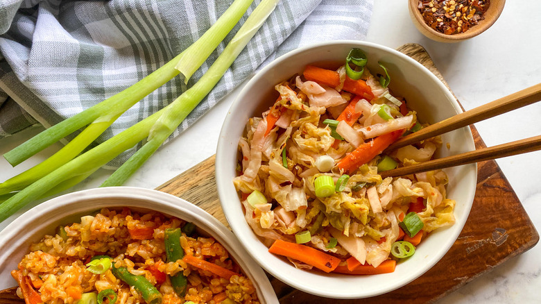 easy homemade kimchi in bowl 