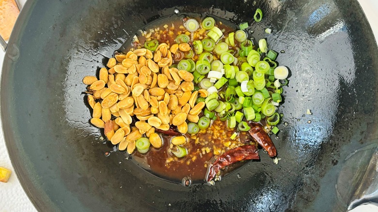 peanuts green onions and chiles