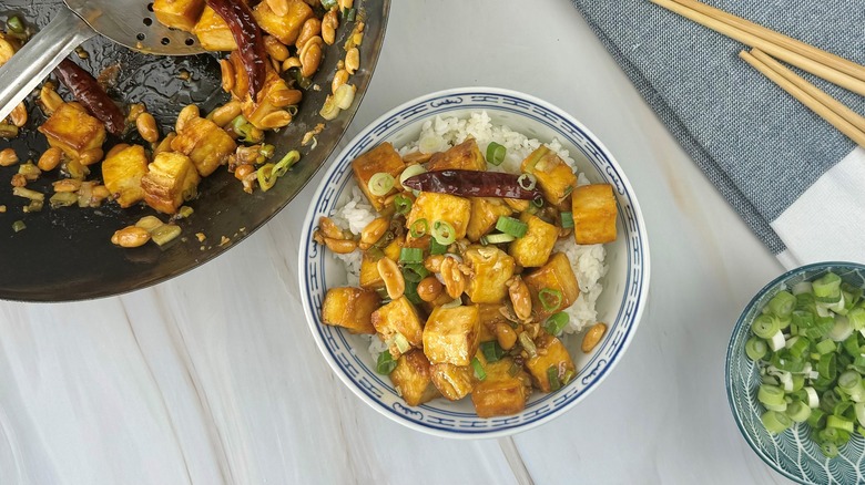 tofu with chiles and peanuts