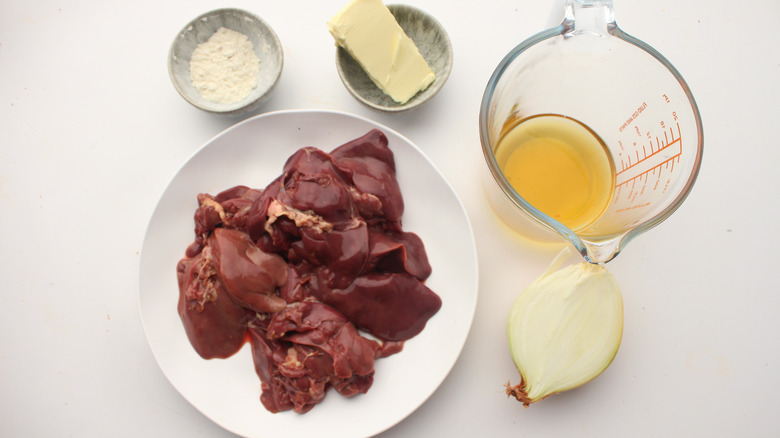 the ingredients for liver and onions