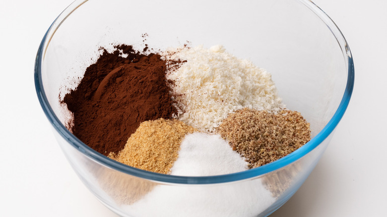 Dry ingredients in a bowl