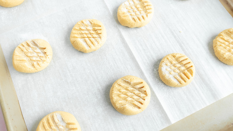 peanut butter cookies on sheet