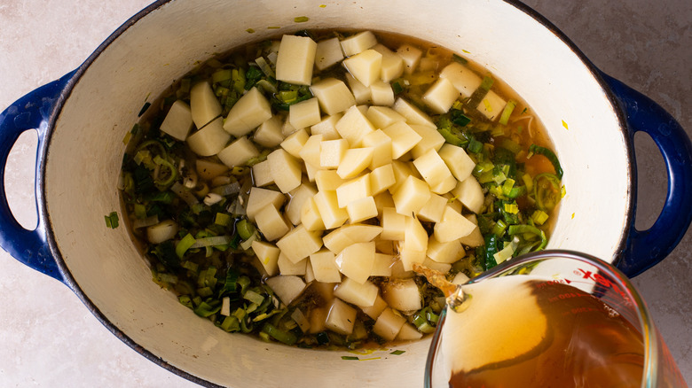 potatoes in pot