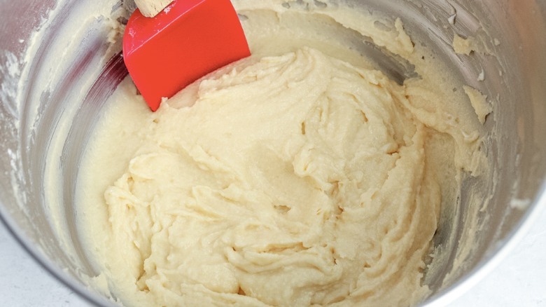 pound cake batter in bowl