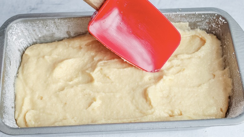 pound cake before baking