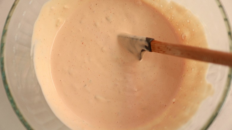 Russian dressing in a bowl 