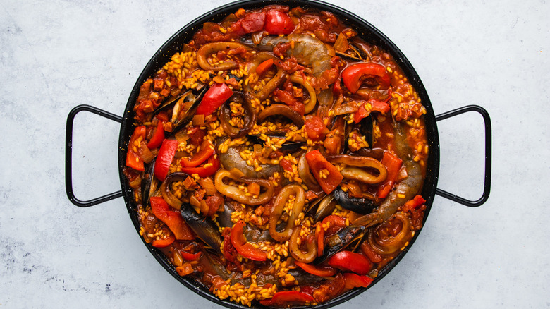 cooking paella