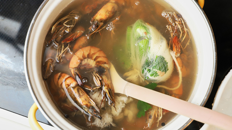 shrimp in hot water