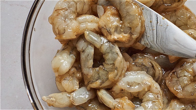 shrimp in a marinade