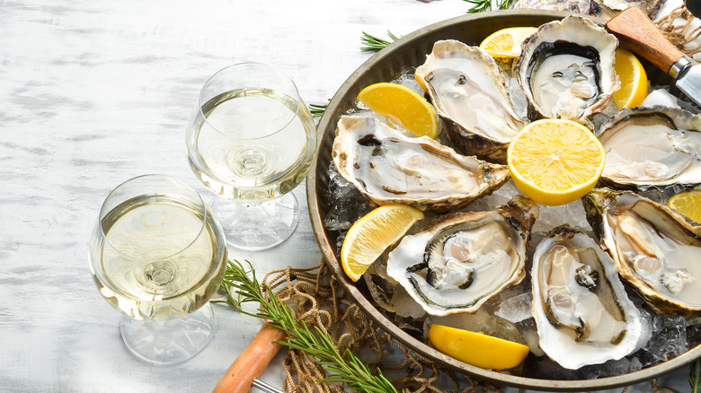 oysters and white wine