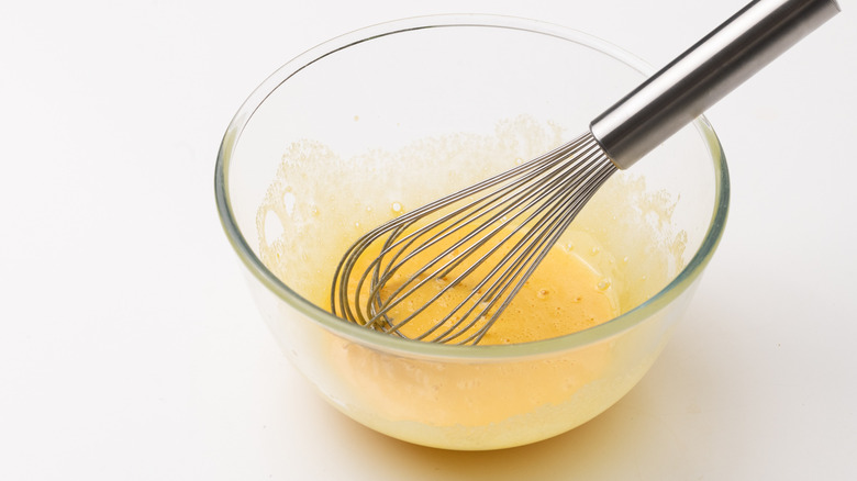 Whisking egg yolks and sugar