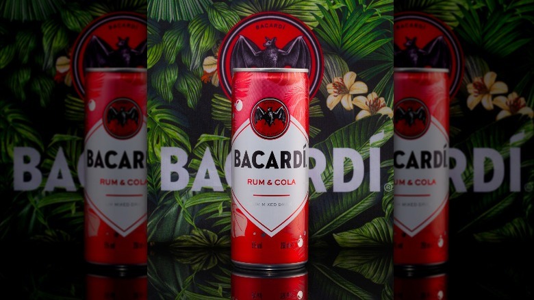 Bacardi rum & cola canned cocktail